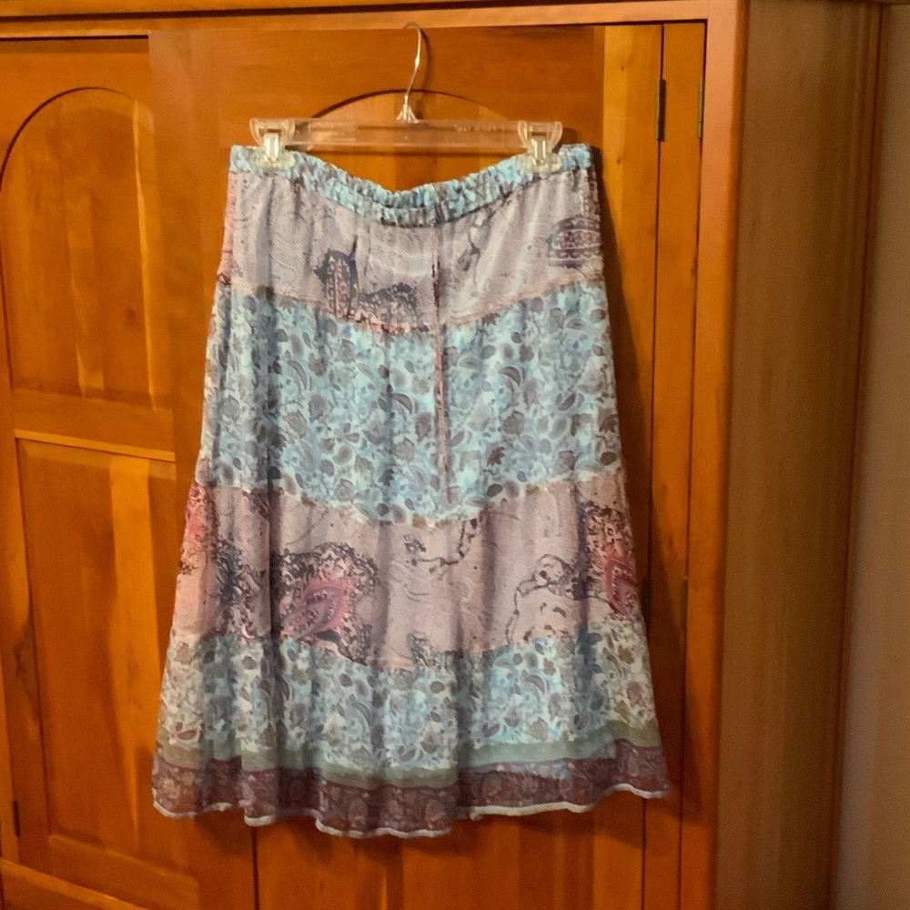 Boston Proper Multicolor Midi Skirt